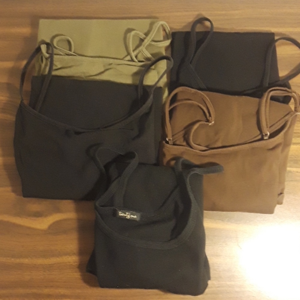 5 spaghetti strap tanks